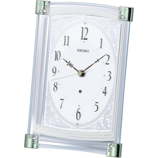 SEIKO CLOCK Table Clock Radio Analog Light Green BZ360M White