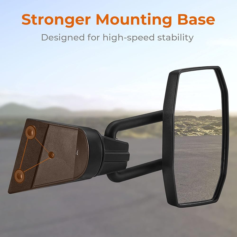 QMPARTS Mirade Affor Wrangler compatible vibration & Swingy side view mirror Easy installation Doores side Quick Release WRANGLER for driving WRANGLER JK JK JKU 2007-2018
