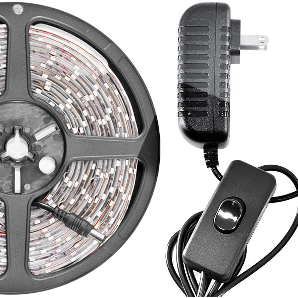 Biltek LK-SB-5M Blue On/Off Switch Control Kit (16.4ft 300 LED Light Smd3528 110V Plug)