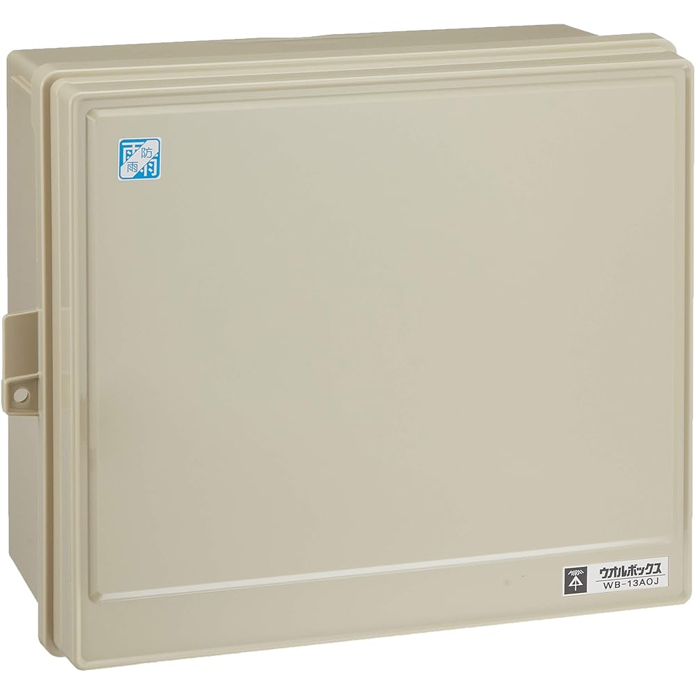 Mirai Kogyo Wall Box, No Roof, Horizontal Type, Effective Thickness 140, Beige, 1 Piece WB-13AOJ