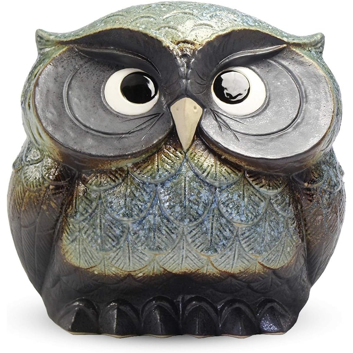 CtoC JAPAN Select Shigaraki Owl Ornament R101-13BY Pottery Width 41cm x Depth 32cm x Height 39cm Fukutaro (Blue Kiln Skin) No. 13 Stylish Pottery 4510542320239