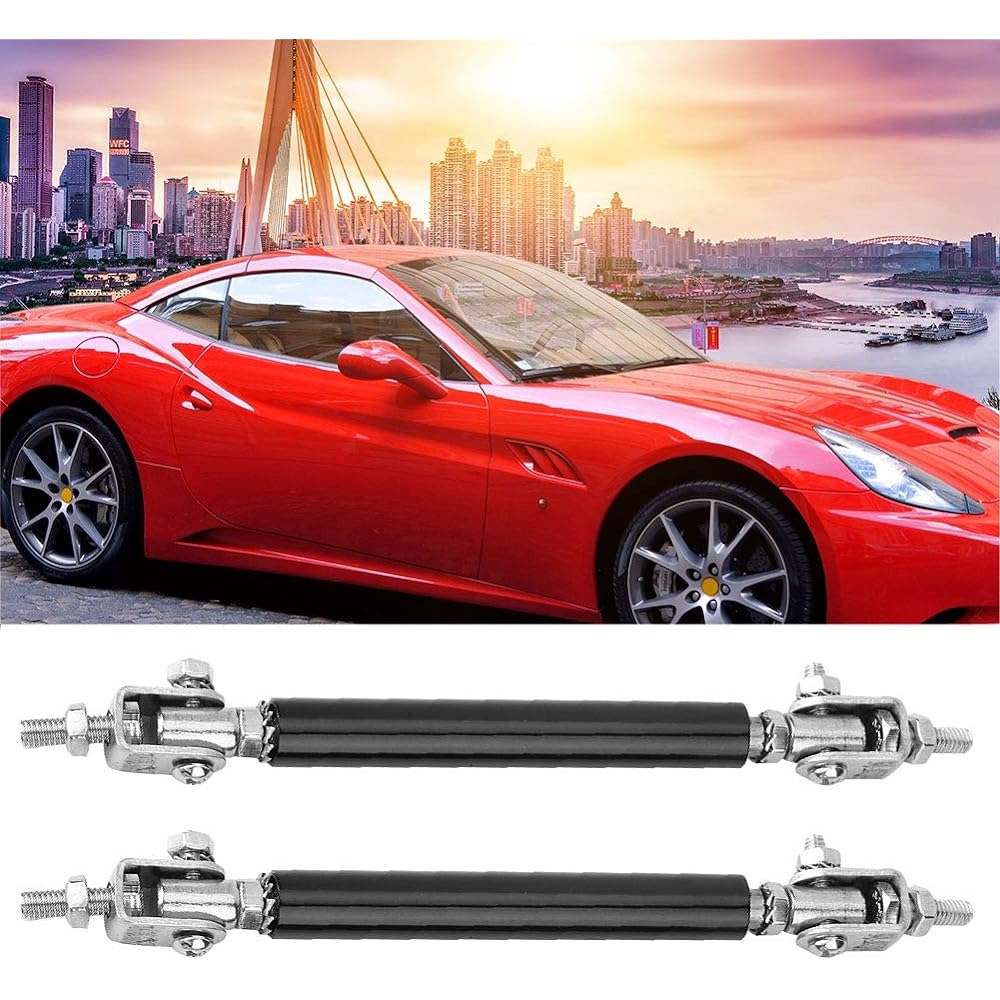 QIILU Automotive Bumper Protector Rip Rod Splatter Bar Support Front Rear Universal 2 Default Black QIILUEPKV4MO7NY-02