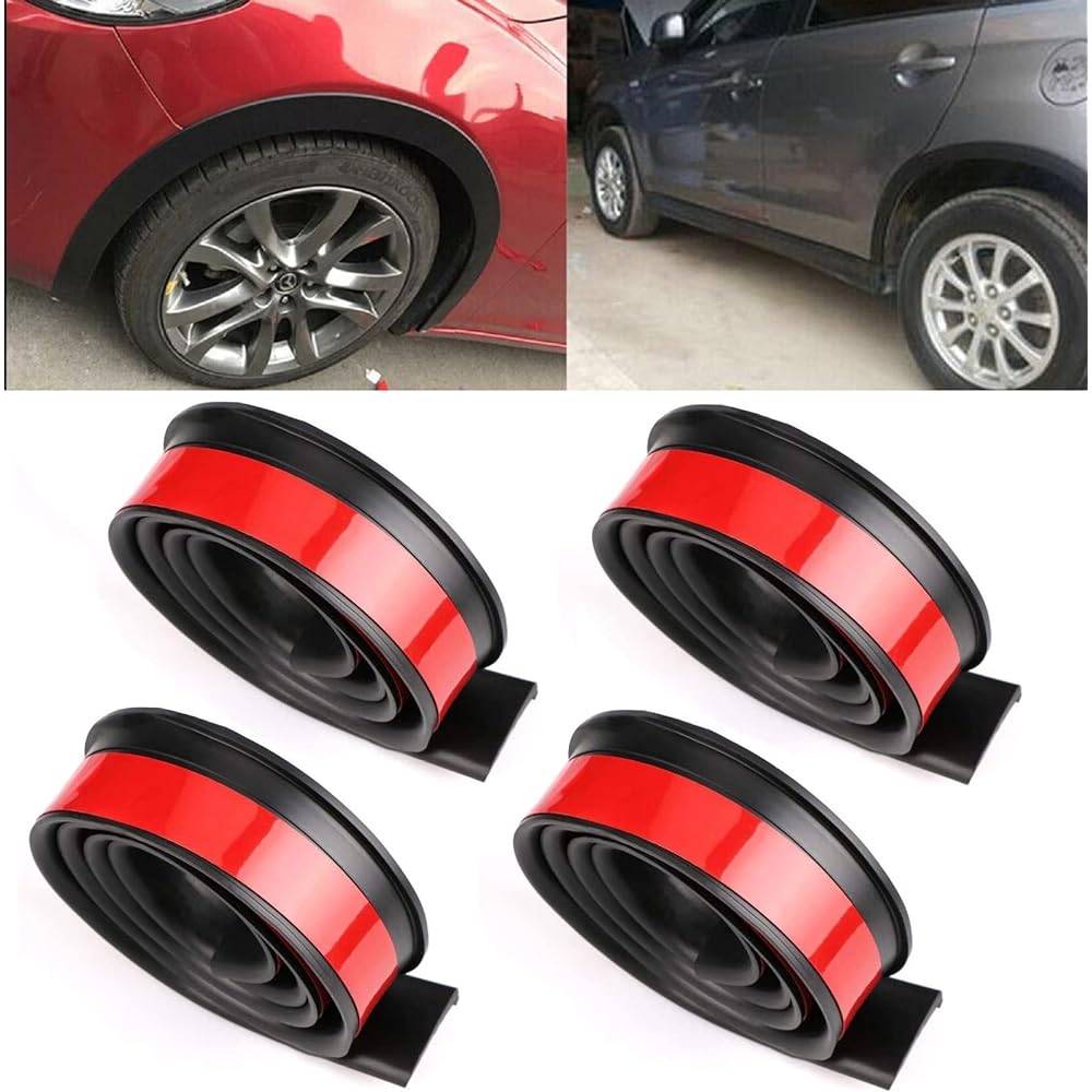 Surely Achieve General Purpose Car Over Fender Molding Tire Guard Custom Exterior Dress Up Vehicle Inspection Compatible Scratch Prevention Mudguard Protection Protector