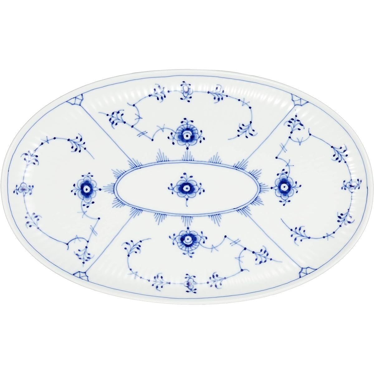 [Regular Imported Product] Royal Copenhagen Blue Fluted Plain Oval Dish Plate 23.5cm Wedding Gift Present 1016759
