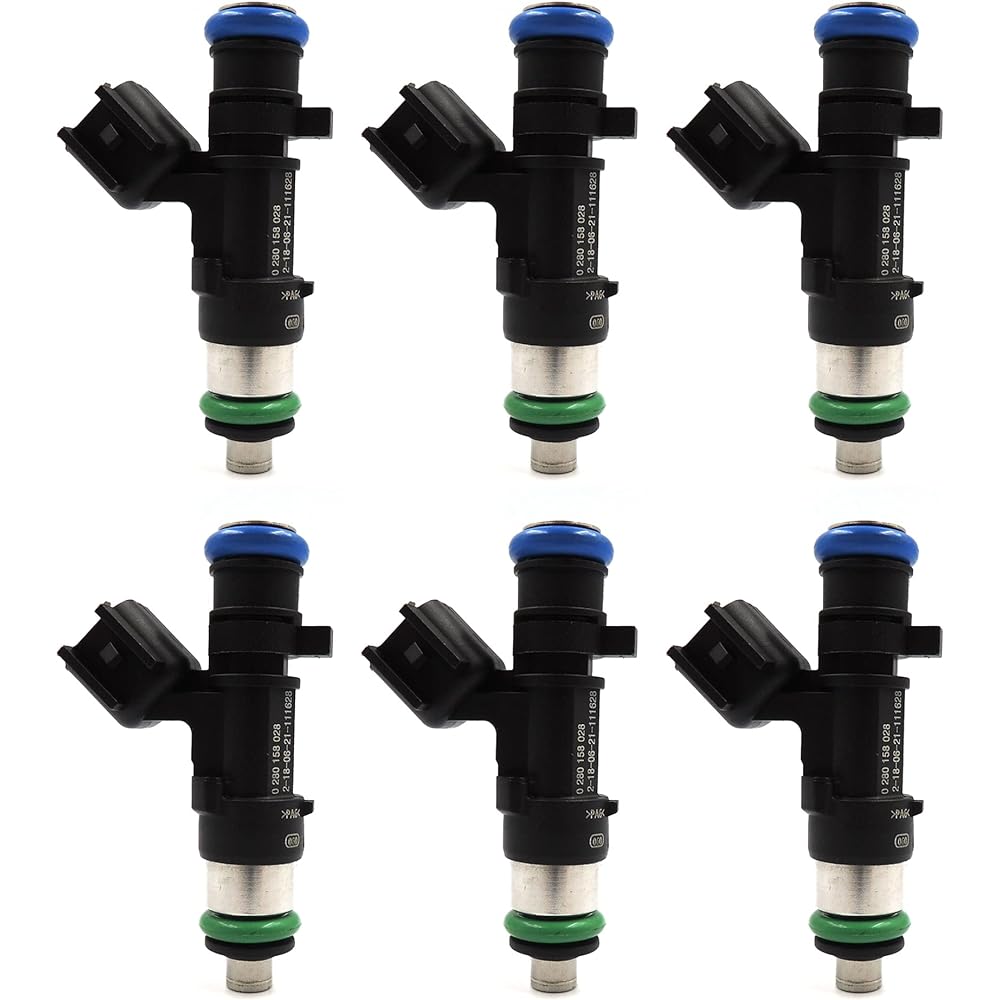 HiSport Fuel Injector 0280158028 04591986AA Dodge Chrysler 05-10 300 V6 2.7L 3.5L (6 pieces)