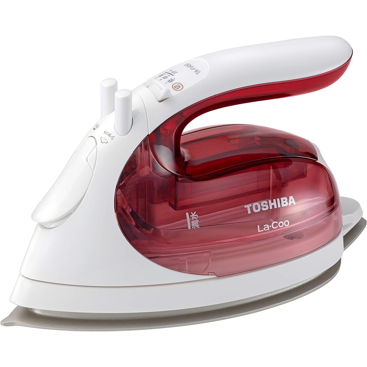 Toshiba Iron Steam Clothes Steamer Cordless TA-FV450 Lightweight Approximately 0.9kg Compact Steam Duration Approximately 2 minutes Steam Volume Approximately 5ml/min Silver Titanium Coat Leaves on Pink
