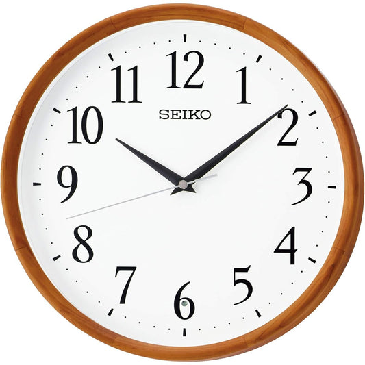Seiko Clock Wall Clock Natural Radio Brown Wood Diameter 320 x 52mm KX264B