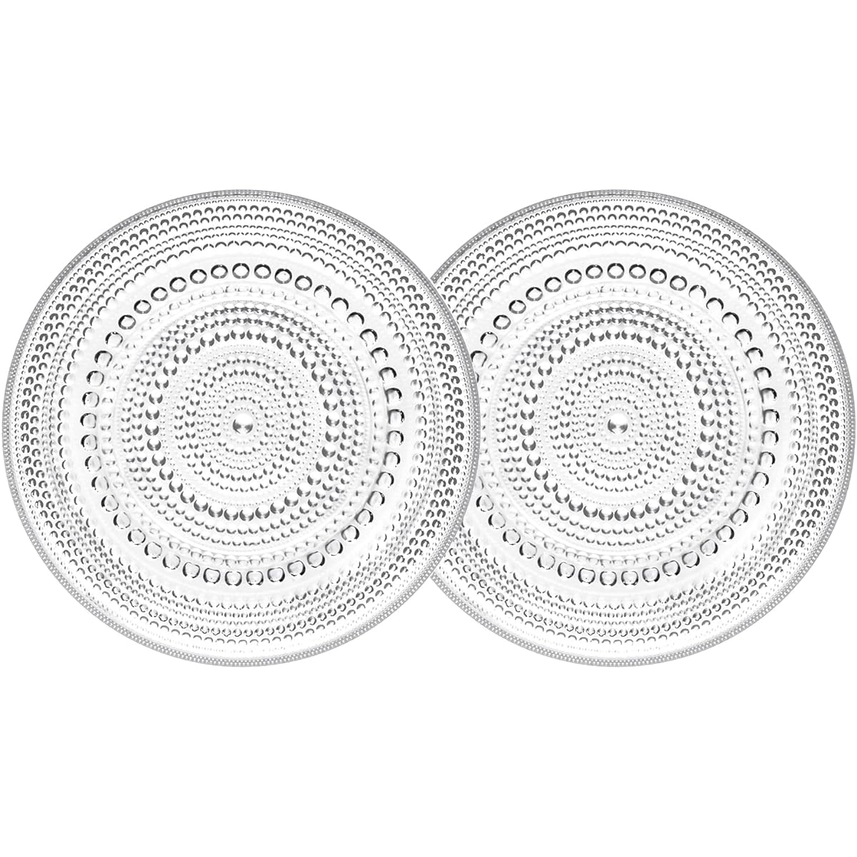 [Regular Imported Goods] Iittala Kastehelmi Plate Dish 17cm Pair Set (2 pieces) Clear 1053564