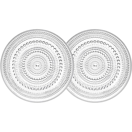 [Regular Imported Goods] Iittala Kastehelmi Plate Dish 17cm Pair Set (2 pieces) Clear 1053564