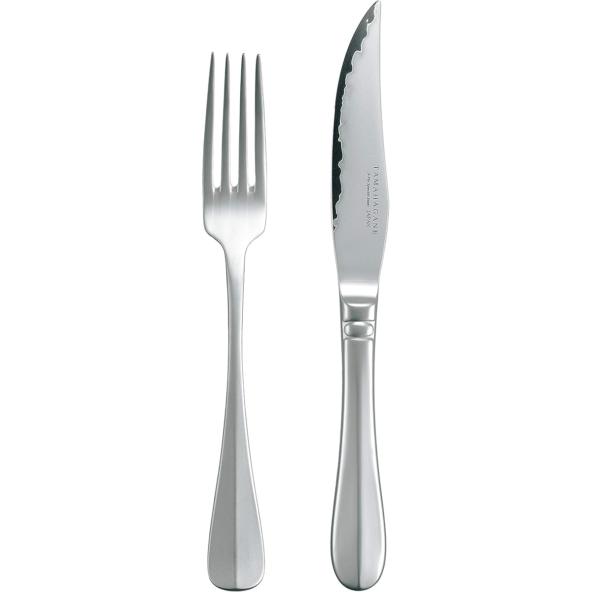 Kataoka Seisakusho TAMAHAGANE 3-layer steel steak knife and fork set