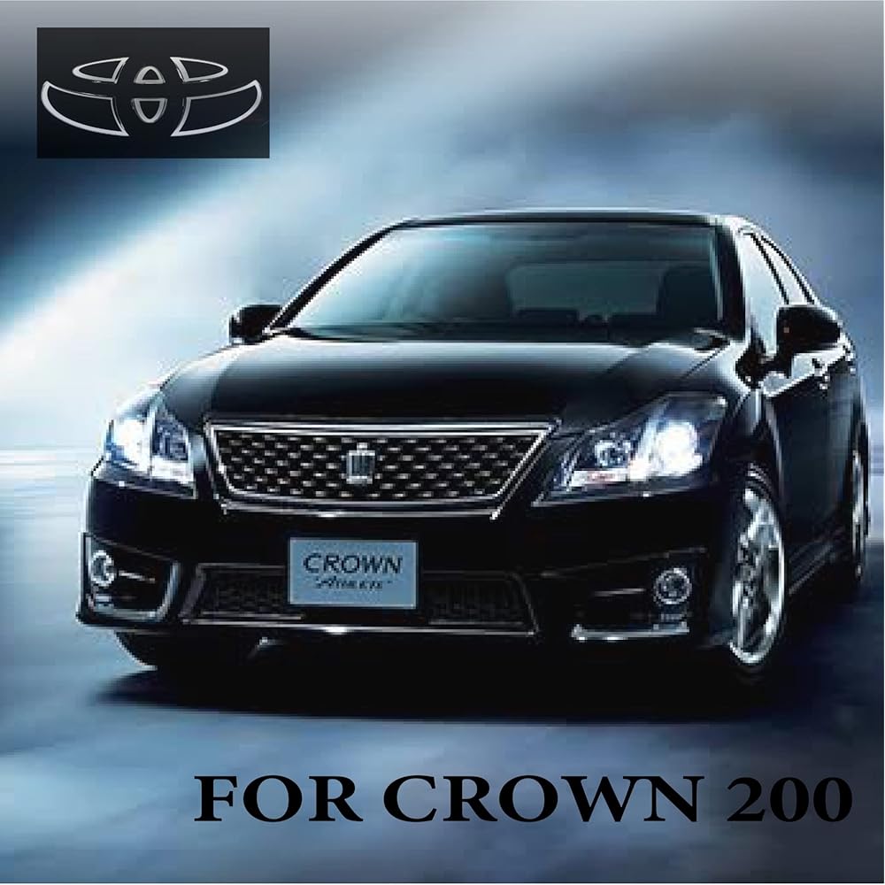 Toyota CROWN/Crown 200 Series/210 Series Special Design Blue Lens Mirror with Sequential Turn Signal Heater Compatible Anti-glare Blue Coating Wide View Left and Right Set of 2 (Crown 200 Series)