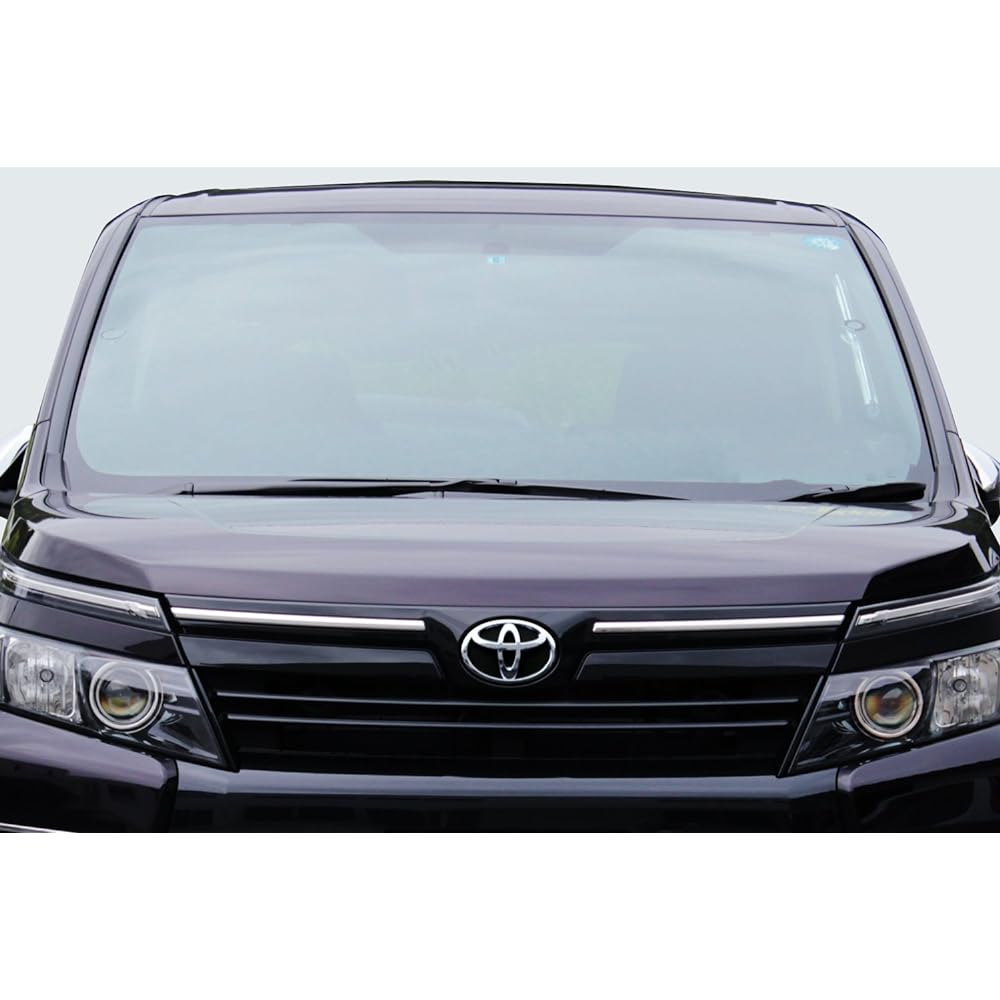 SecondStage Toyota Voxy 80 series emblem change kit from N mark to T mark plated emblem/piano black base/T209BLK