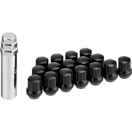 [RAYS] Duralumin Nut Set Gear Type (Short) M12X1.25 BK (Black) Set of 16 74012000011BK