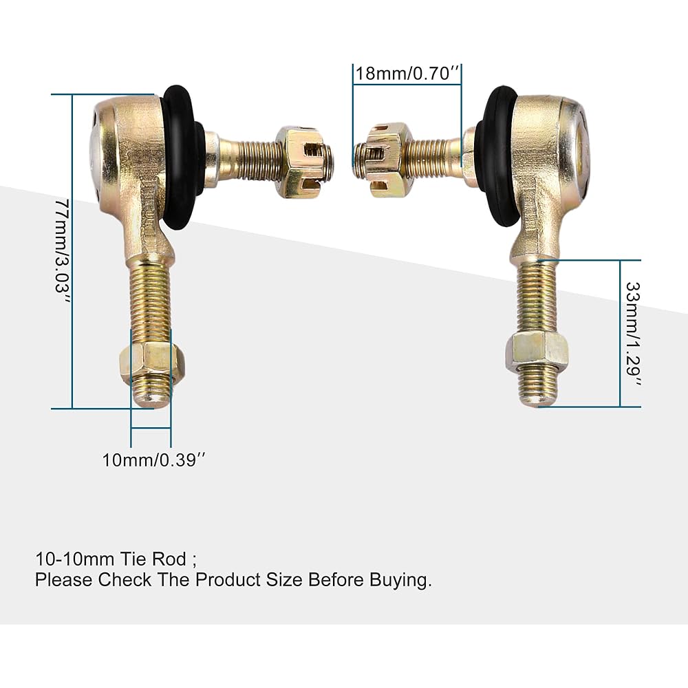 Goofit 10-10mm left and right hand tie rod ball joint ATV for dirt bike gallart mopet scooter