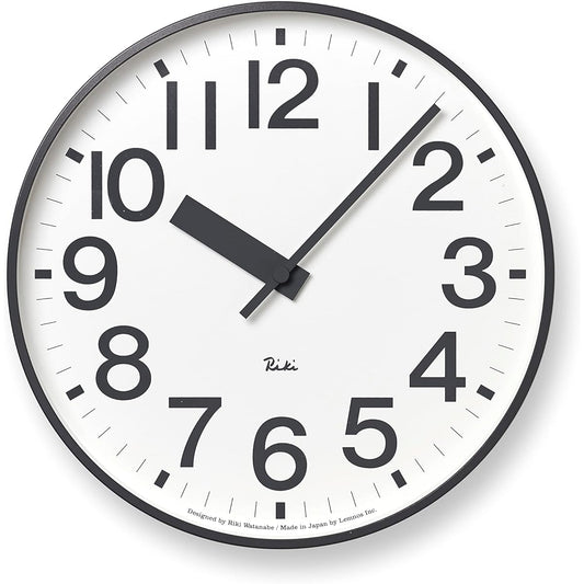 Lemnos Wall Clock Riki Public Clock Analog Aluminum WR22-07