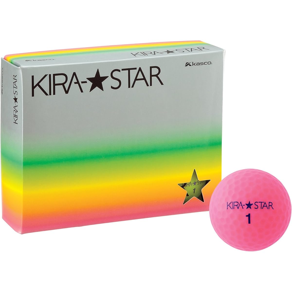 Kasco Golf Ball KIRA STAR2 Red 1 Dozen (12 pieces)