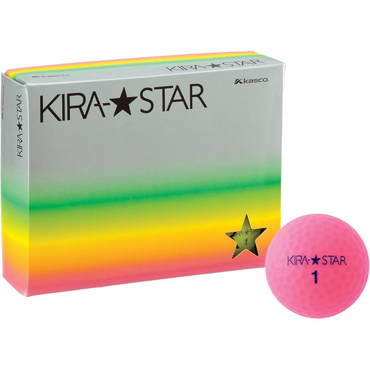 Kasco Golf Ball KIRA STAR2 Red 1 Dozen (12 pieces)