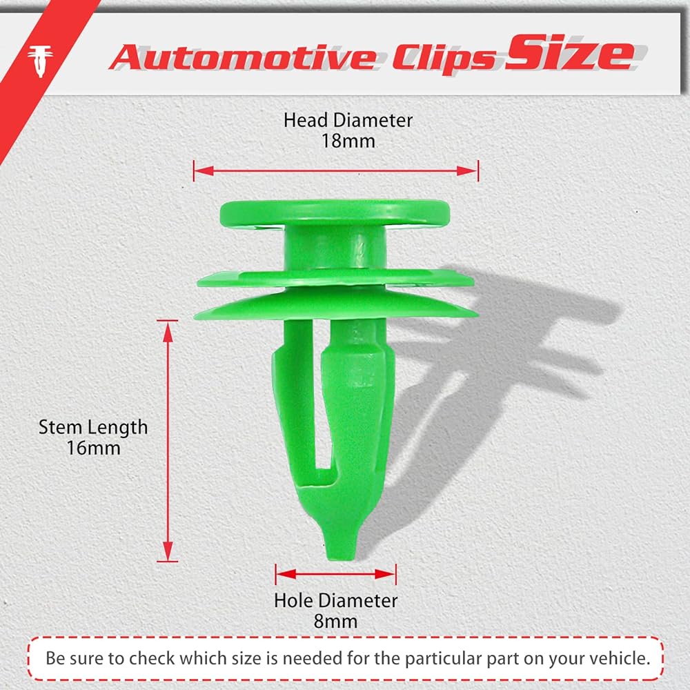 OTUAYAUTO 6503204 Door panel clip 8mm Retainer Clip Trim Bumper Push Push Zeep Geep Grand Cheroke, Dodge, Plastic Rivet Clip