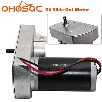 QHQSQC RV Slide Out motor 18: 1 Replacement RP-785615 30 Ampea 12 Bolt 5800RPM Camper Slide Out Motor M-8910 132682 168956