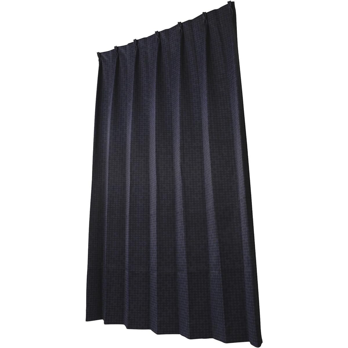 Univerle Blackout Drape Curtain Louisa Navy Width 100 x Length 135cm Set of 2
