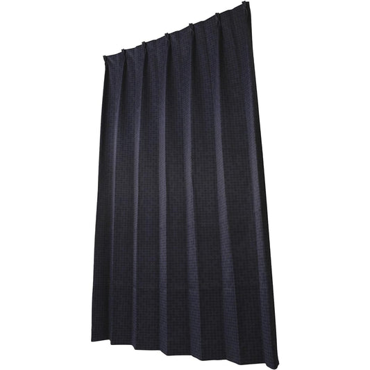 Univerle Blackout Drape Curtain Louisa Navy Width 100 x Length 135cm Set of 2
