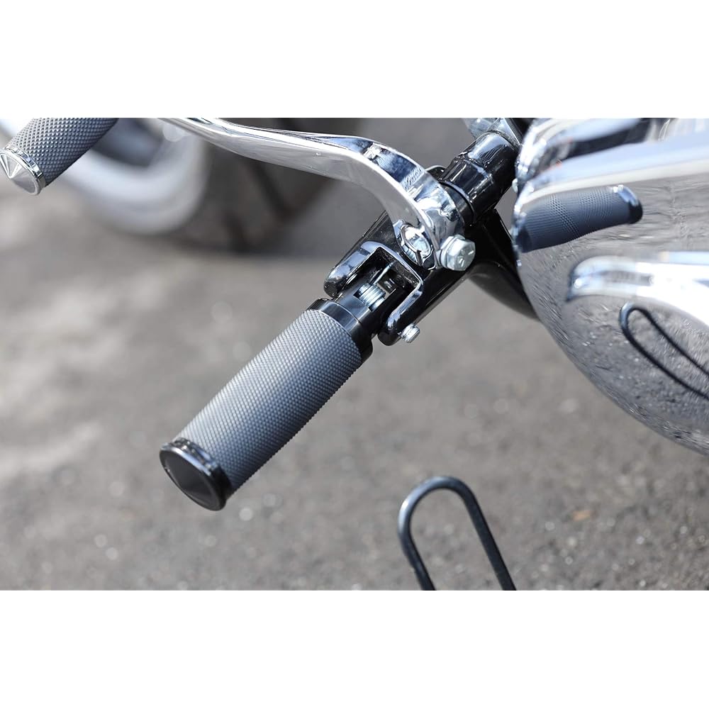 Kijima Motorcycle Bike Parts Footpegs Metra Type Aluminum Billet Softail ('18-) Front Black HD-05436