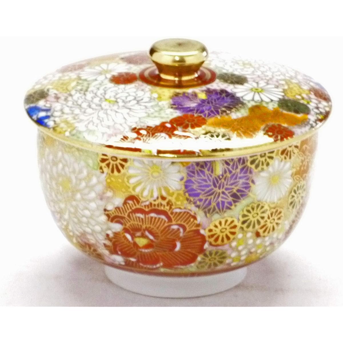 Kutani ware [teacup with lid] Kinkazume