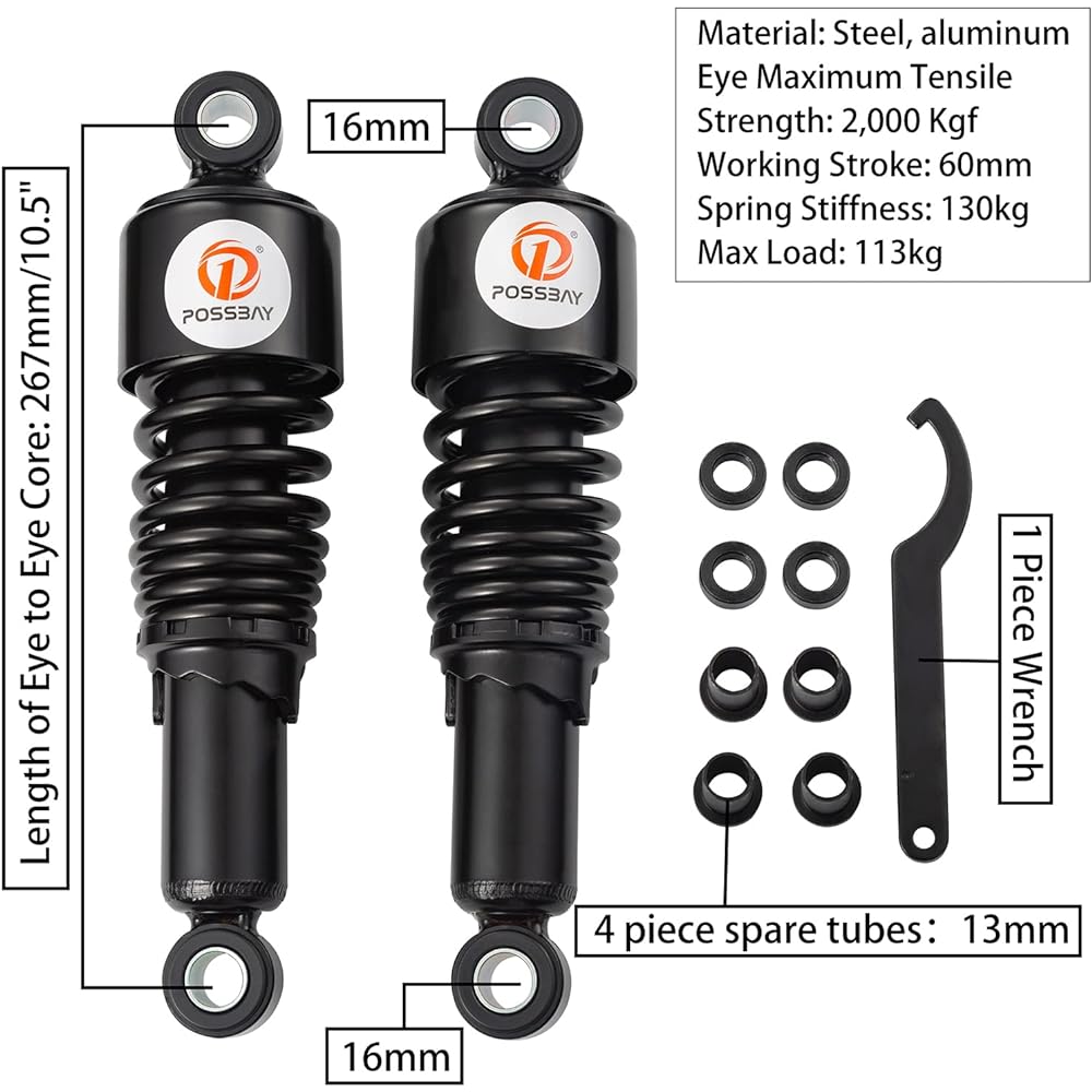 POSSBAY Autobi Air Shock Absorber Universal