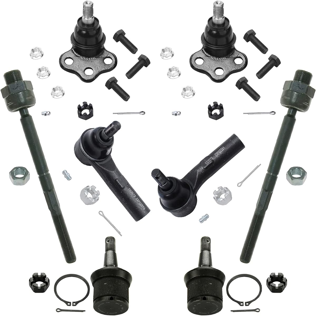 Detroit vehicle axis -Front suspension 8 points Kit Dodge Dakota & Durango 4WD/4X4-10 Year warranty -All (4) upper and lower ball joints, all (4) inner & outer rods.