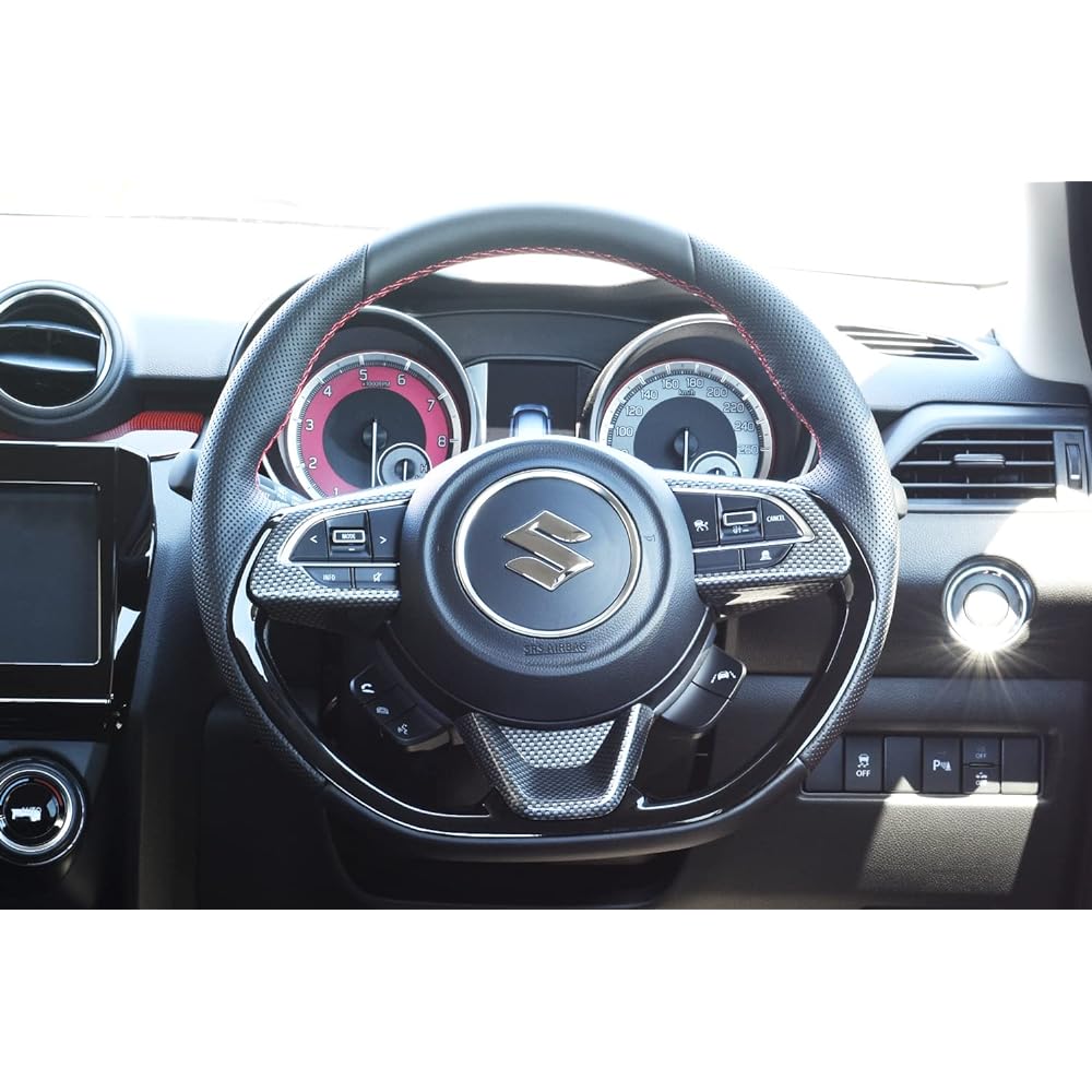 SecondStage Suzuki Swift Sport ZC33S Swift Steering Panel Carbon Style S034D1C