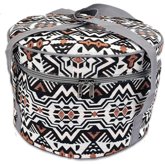 Nicheez Dutch Oven Storage Bag Cooker Multifunctional Outdoor Case (Pattern B/Black and White)