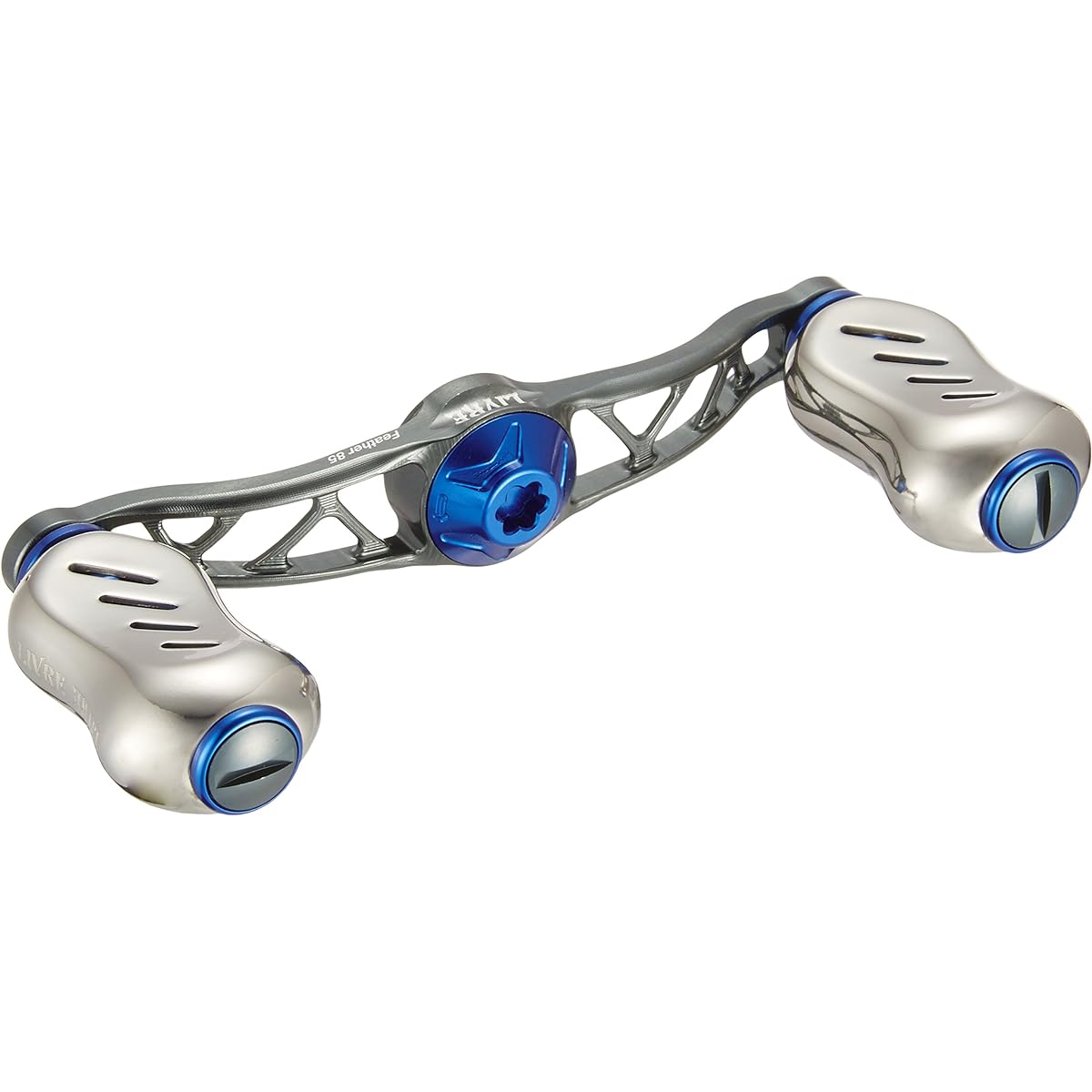 LIVRE Reel Crank Feather 85 (for left-handed) for Shimano (Gunmetal P + Blue G)