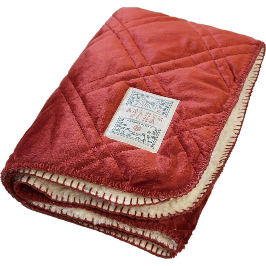 Fultac Quilt Blanket LL Red Warm Heat Storage Fluffy Blanket Boa Vermouth Style 200 x 140cm 168133