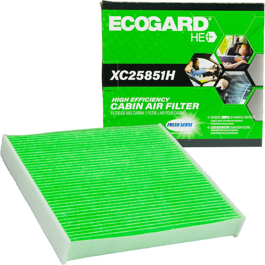 ECOGARD XC25851H Premium Efficiency Premium Cabin Air Filter + Baking soda Toyota Kamuri 2007-2017, RAV4 2006-2018, Corolla 2009-2018, Highlander 2008-2019, Tandra 2007-2021