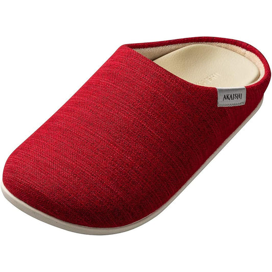 [AKAISHI] Arch Fitter Official 608 Room Shoes (M (23.0~23.5cm), Red) Slippers Room Shoes for Women and Men For Collapsed Arches