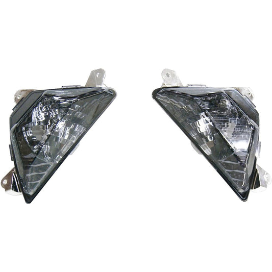 Kijima Motorcycle Bike Parts Turn Signal Lens Set (Front Cowl) Ninja250 Smoke 217-4441
