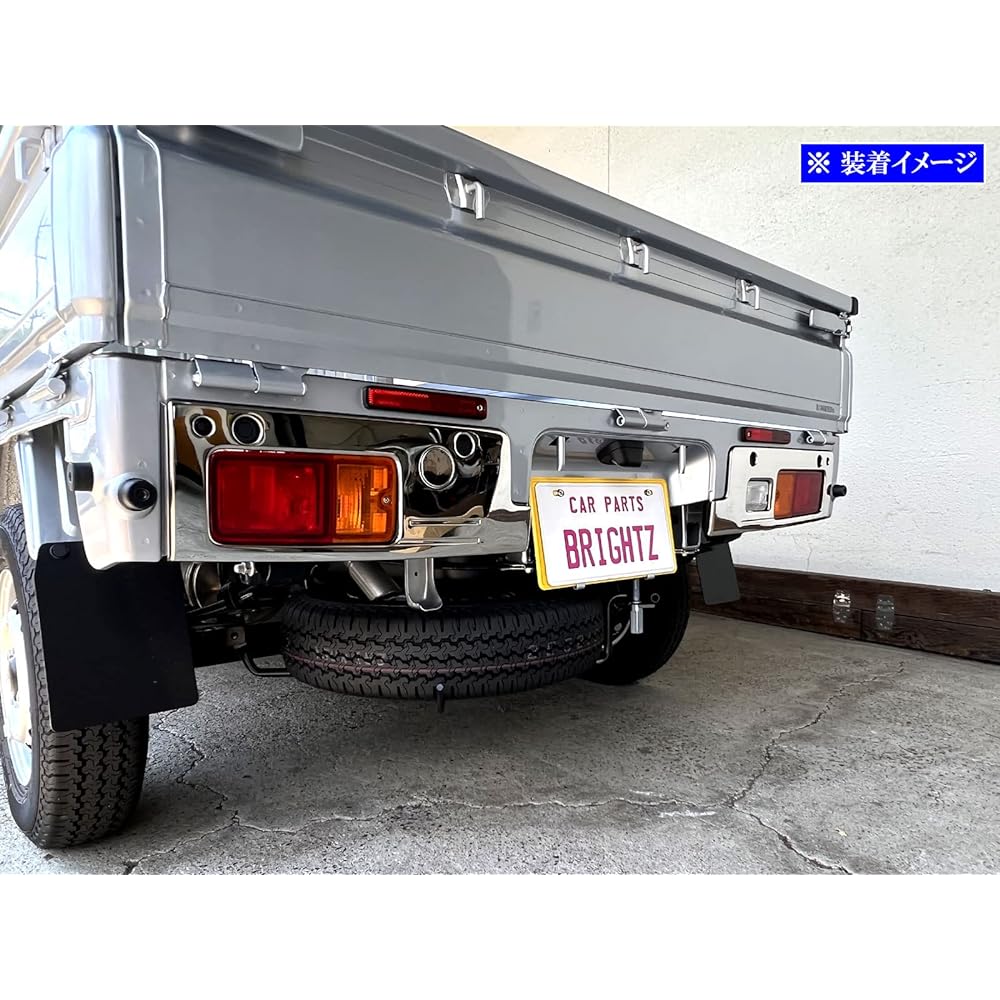 BRIGHTZ Hijet Truck Jumbo S500P S510P Late Super Mirror Stainless Plated Rear Bumper Panel 3PC [TAIL-092] S500 S510 S 500 510 Hijet Truck Jumbo