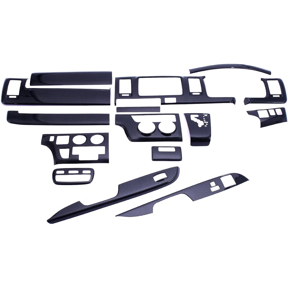 LANBO Original Interior Panel 15 Piece Set Toyota Hiace Regius Ace 200 Series Standard Car Narrow Car Type 1 Type 2 Type 3 Carbon Style 254 Dress Up Custom Parts LPH200N-254-15