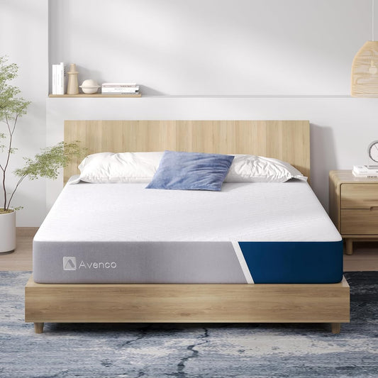 Avenco Mattress, Semi-Double, High Resilience Mattress, Extra Thick 7.9 inches (20 cm), Urethane Mattress, Bed Mattress, High Density Urethane, Gel Memory Foam, Sleeping Memory, Bamboo Charcoal