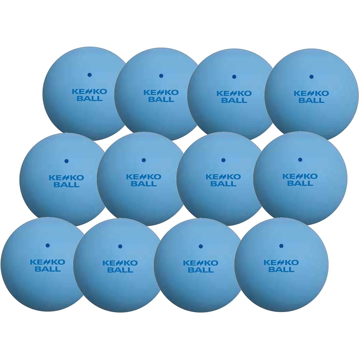 Nagase Kenko Kenko Soft Tennis Practice Balls Standard Blue 1 Dozen (12 Pieces) TSSBL-V