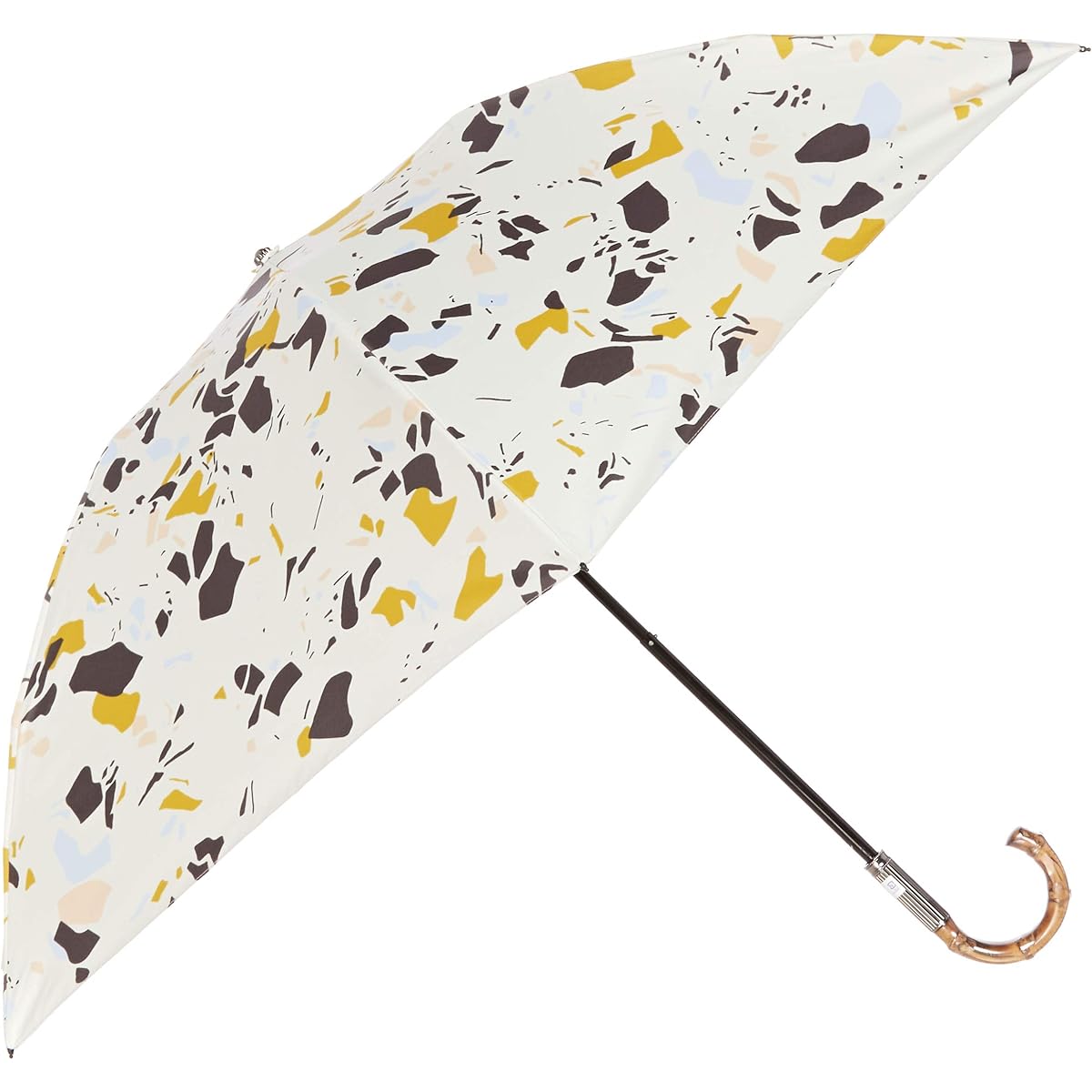 [Jill Stuart] AURORA 1JI 17737-37 Terrazzo Print All Season Umbrella, Folding Umbrella with Bent Hands, Women's