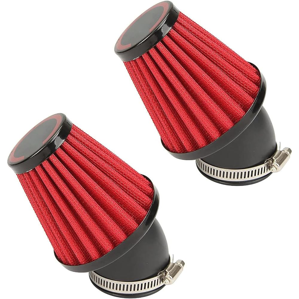 INNOGLOW Motorcycle Air Filter 2pcs 35mm Red Universal for Honda CB 250 N R S CB400 N Kawasaki KZ250 A A2 A2 B B1 B2 GPZ 305 Suzuki GS250 T E GS450 GSX 250 Yamaha DT250 MX XS250 SE XS4 00