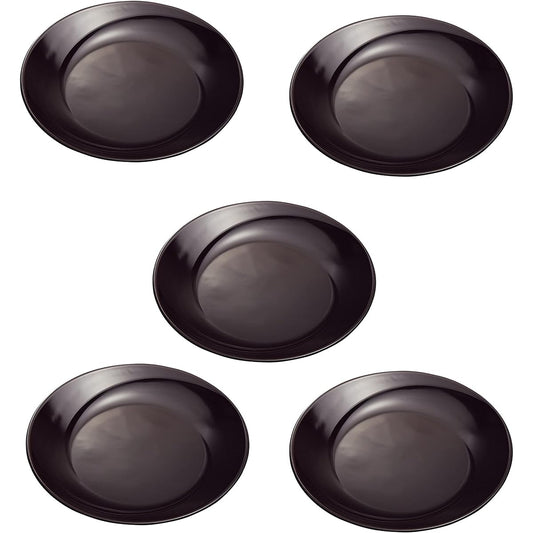 MARUKEI Round Plate/Twisted Round Plate, Diameter 23cm, Tamekuro, Made in Japan, Break-resistant, Dishwasher Safe, Stackable "Crysta" E227 TBC 5 Piece Set [Commercial Set]