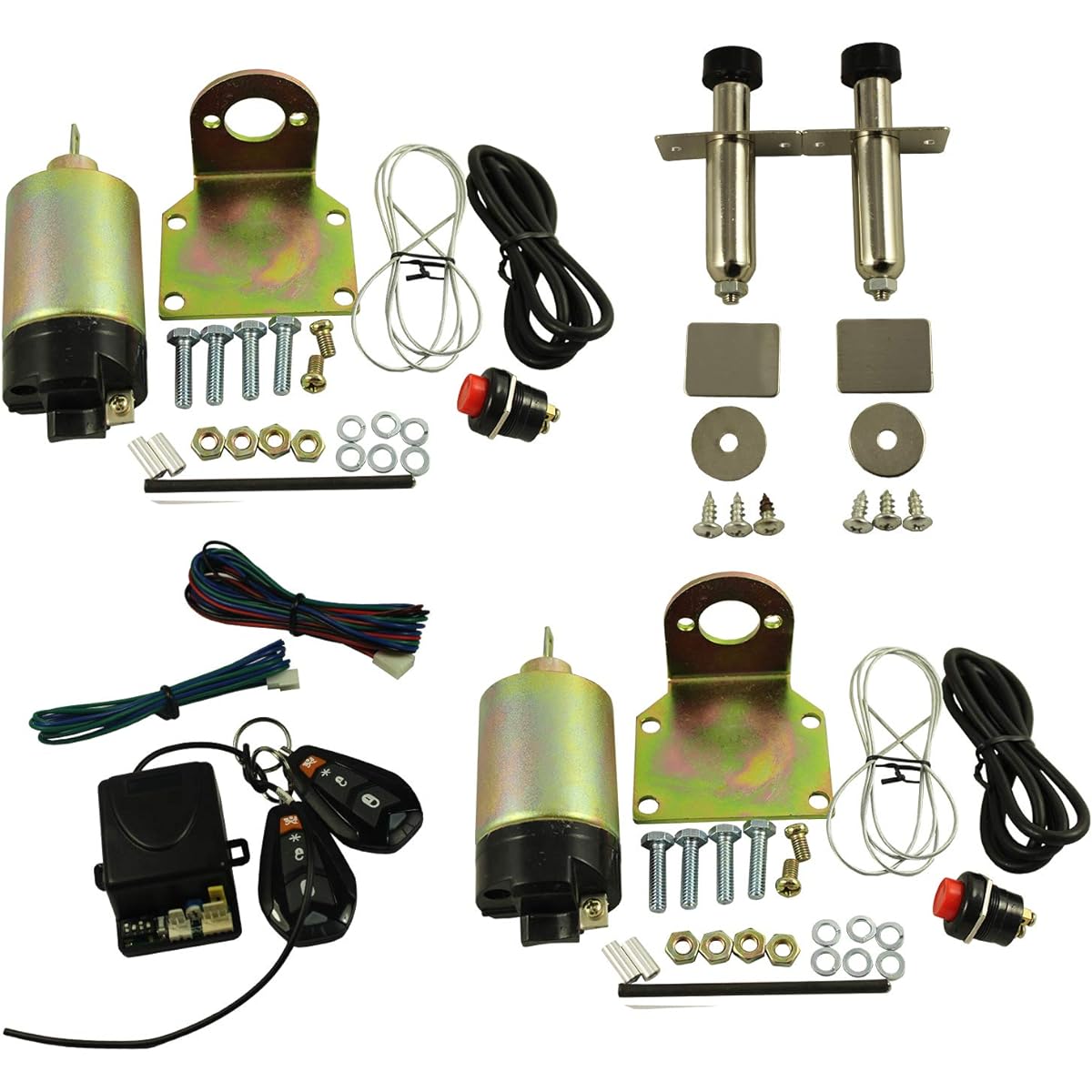JDMSPEED Door Popper Kit Replacement 2 Door 2 Remote Control 80 Pound Popper System Easy installation