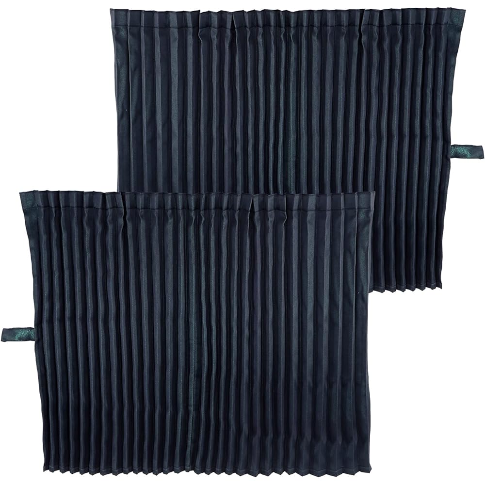 Miyabi Bed Rear Curtain "Galaxy" Grade 1 Blackout/Flame Retardant Treatment (Vehicle Inspection Compatible) (Width 1000 x Height 750 mm/Left and Right Set with Hooks) Black x Green MBS-GI-GR