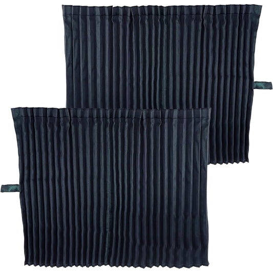 Miyabi Bed Rear Curtain "Galaxy" Grade 1 Blackout/Flame Retardant Treatment (Vehicle Inspection Compatible) (Width 1000 x Height 750 mm/Left and Right Set with Hooks) Black x Green MBS-GI-GR
