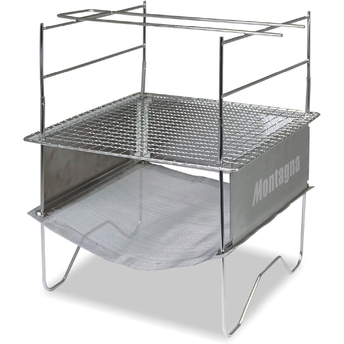 HAC 3WAY Outdoor Multi Grill HAC3093 Silver Approx. W28 x D23.5 x H30cm