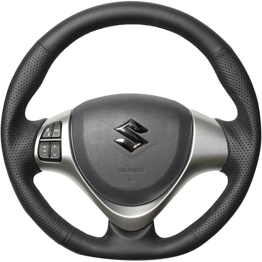 REAL Steering [Hustler (MR31S/MR41S)/Flare Crossover (MS31S/MS41S)] All leather, black stitch MR31-LPB-BK-HUS