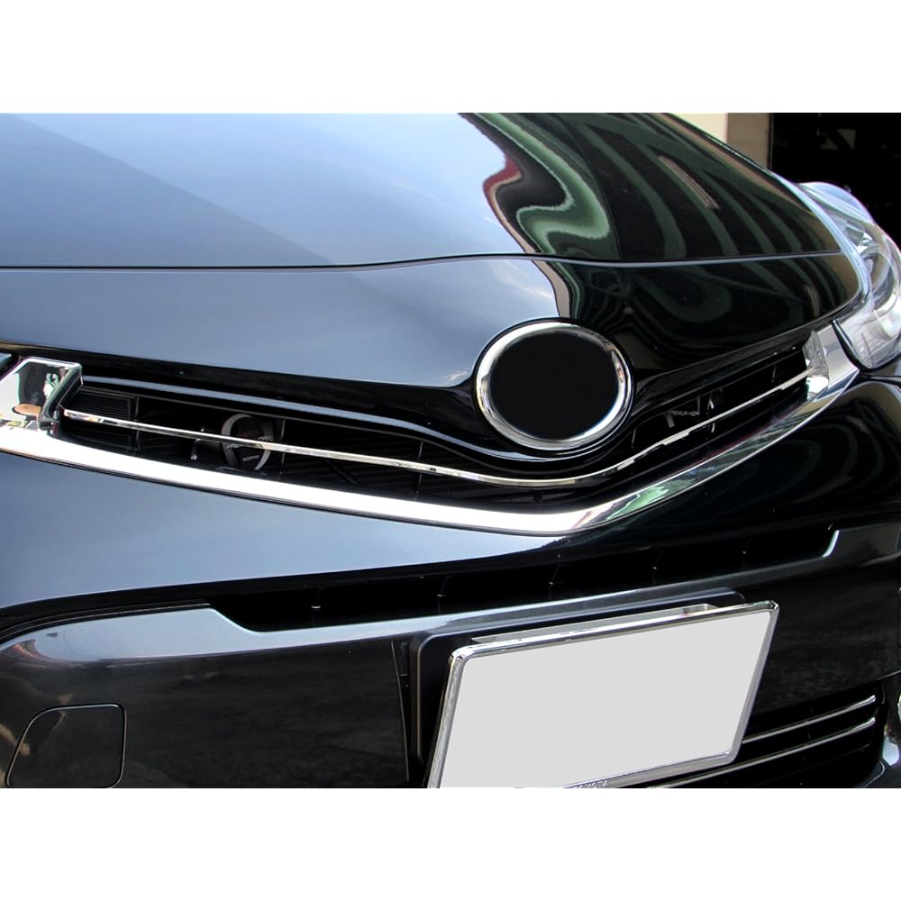 BRIGHTZ 21726 Prius ? 40 41 Late Model Super Mirror Stainless Steel Plated Front Grille Molding 1PC C Type [GRI-ETC-042] ZVW40W ZVW41W ZVW W40 W41 40 41 Prius ? Alpha