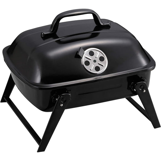 CAPTAIN STAG BBQ Stove Grill Oven Bonfire Stand BBQ Smoke Oven Grill Mini with Lid Black UG-61
